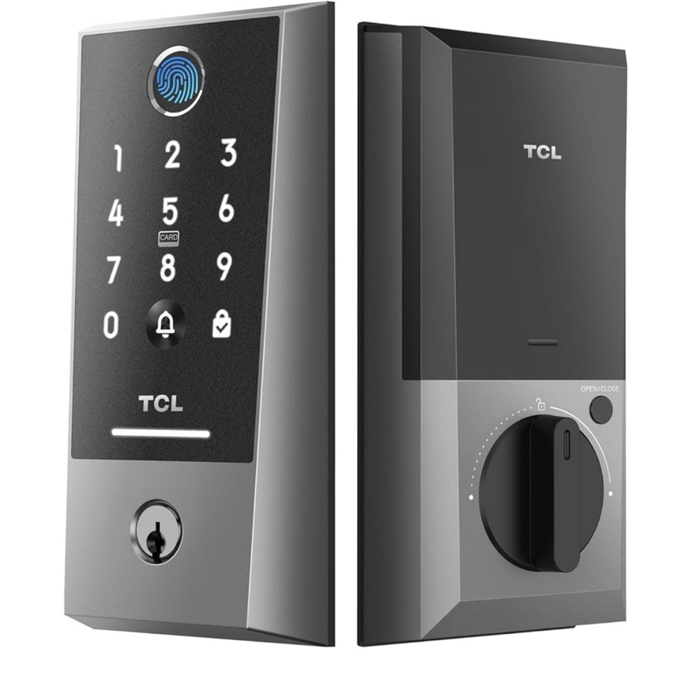 TCL Smart Door Lock - Black and Silver